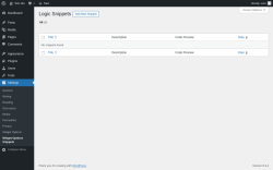 Page screenshot: Settings &rarr; Widget Options Snippets