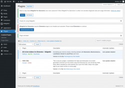 Page screenshot: Plugins ‹ Test site — WordPress