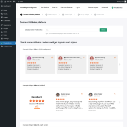 Page screenshot: Alibaba reviews &lsaquo; Test site &mdash; WordPress