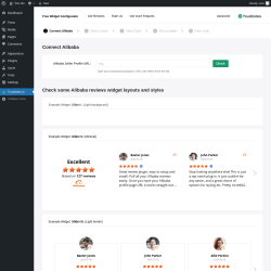 Page screenshot: Alibaba reviews &lsaquo; Test site &mdash; WordPress