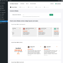 Page screenshot: Alibaba reviews &lsaquo; Test site &mdash; WordPress