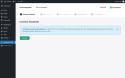 Page screenshot: Facebook Feed &lsaquo; Test site &mdash; WordPress