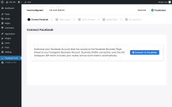 Page screenshot: Facebook Feed &lsaquo; Test site &mdash; WordPress