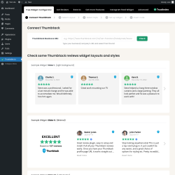 Page screenshot: Thumbtack reviews ‹ Test site — WordPress