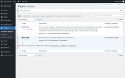 Page screenshot: Plugins &lsaquo; Test site &mdash; WordPress