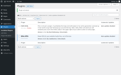Page screenshot: Plugins &lsaquo; Test site &mdash; WordPress