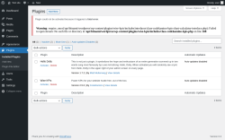Page screenshot: Plugins &lsaquo; Test site &mdash; WordPress
