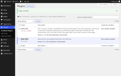 Page screenshot: Plugins &lsaquo; Test site &mdash; WordPress