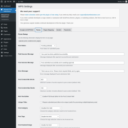 Page screenshot: Wizweb Post Submission → Forms