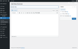Page screenshot: Exercises → Add New Exercise