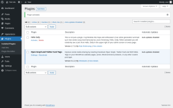 Page screenshot: Plugins &lsaquo; Test site &mdash; WordPress