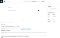 Page screenshot: Add Page &lsaquo; Test site &mdash; WordPress