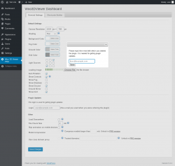 Page screenshot: Woo 3D Viewer PRO &lsaquo; Test site &mdash; WordPress