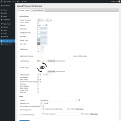 Page screenshot: Woo 3D Viewer &lsaquo; Test site &mdash; WordPress