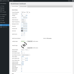 Page screenshot: Woo 3D Viewer &lsaquo; Test site &mdash; WordPress