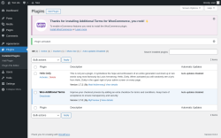 Page screenshot: Plugins ‹ Test site — WordPress
