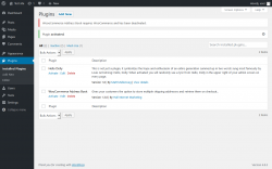 Page screenshot: Plugins ‹ Test site — WordPress