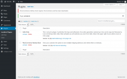 Page screenshot: Plugins ‹ Test site — WordPress