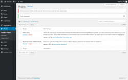 Page screenshot: Plugins ‹ Test site — WordPress
