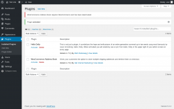 Page screenshot: Plugins ‹ Test site — WordPress