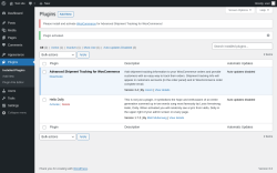 Page screenshot: Plugins &lsaquo; Test site &mdash; WordPress