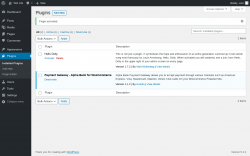 Page screenshot: Plugins ‹ Test site — WordPress
