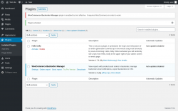 Page screenshot: Plugins &lsaquo; Test site &mdash; WordPress