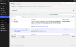 Page screenshot: Plugins &lsaquo; Test site &mdash; WordPress