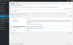 Page screenshot: Plugins &lsaquo; Test site &mdash; WordPress