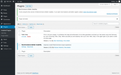 Page screenshot: Plugins &lsaquo; Test site &mdash; WordPress