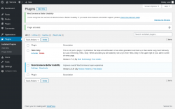 Page screenshot: Plugins &lsaquo; Test site &mdash; WordPress