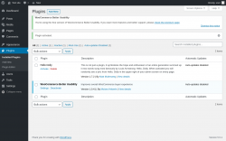Page screenshot: Plugins &lsaquo; Test site &mdash; WordPress