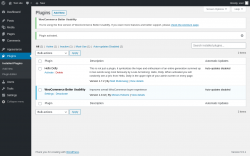 Page screenshot: Plugins &lsaquo; Test site &mdash; WordPress
