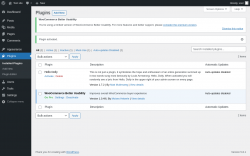 Page screenshot: Plugins &lsaquo; Test site &mdash; WordPress