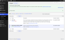 Page screenshot: Plugins &lsaquo; Test site &mdash; WordPress
