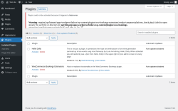 Page screenshot: Plugins &lsaquo; Test site &mdash; WordPress
