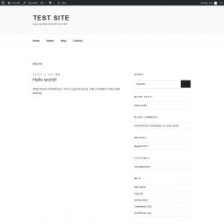 Page screenshot: Test site &ndash; Just another WordPress site