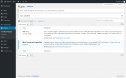 Page screenshot: Plugins &lsaquo; Test site &mdash; WordPress