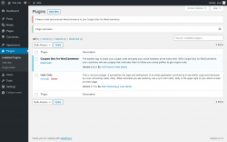 Page screenshot: Plugins &lsaquo; Test site &mdash; WordPress