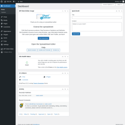 Page screenshot: Dashboard ‹ Test site — WordPress