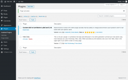Page screenshot: Plugins &lsaquo; Test site &mdash; WordPress