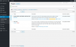 Page screenshot: Plugins &lsaquo; Test site &mdash; WordPress