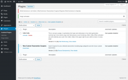 Page screenshot: Plugins &lsaquo; Test site &mdash; WordPress
