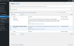 Page screenshot: Plugins &lsaquo; Test site &mdash; WordPress
