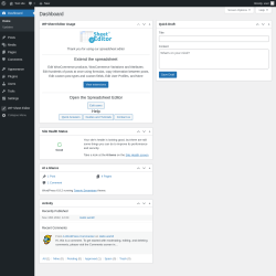 Page screenshot: Dashboard ‹ Test site — WordPress