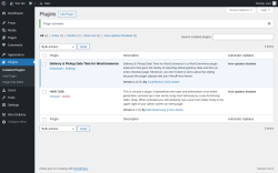 Page screenshot: Plugins ‹ Test site — WordPress