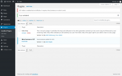 Page screenshot: Plugins &lsaquo; Test site &mdash; WordPress