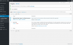 Page screenshot: Plugins &lsaquo; Test site &mdash; WordPress