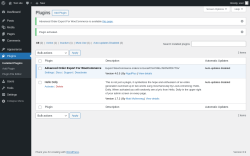 Page screenshot: Plugins &lsaquo; Test site &mdash; WordPress