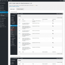 Page screenshot: WPClever &rarr; Order Notes
